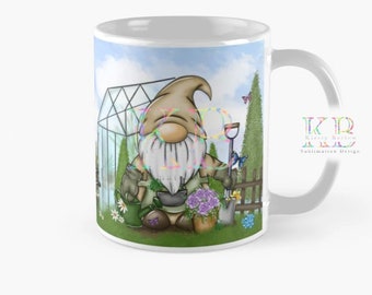 Mug wrap garden gnome gardening gardener Gonk clip art sublimation design instant download