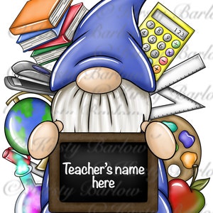 Professor gonk gnome obrigado presente design de sublimação de clip art com licença comercial