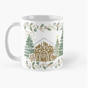 Tasse de Noël scandi hygge nordique wrap sublimation design clipart png téléchargement immédiat