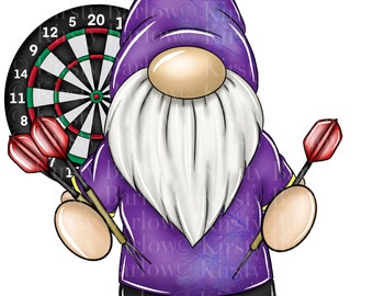 Darts player gonk gnome clipart sublimation design png instant download