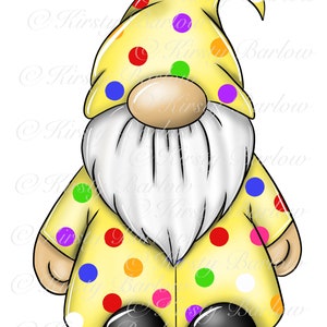 Spotty polka dot gonk gnome png clip art design for sublimation