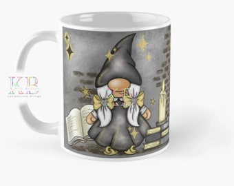 Lecteur gothique lecture livre gonk gnome mug wrap sublimation design clipart png fichier téléchargement immédiat