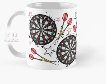 Darts player mug wrap sublimation design clipart png instant download darts gift team