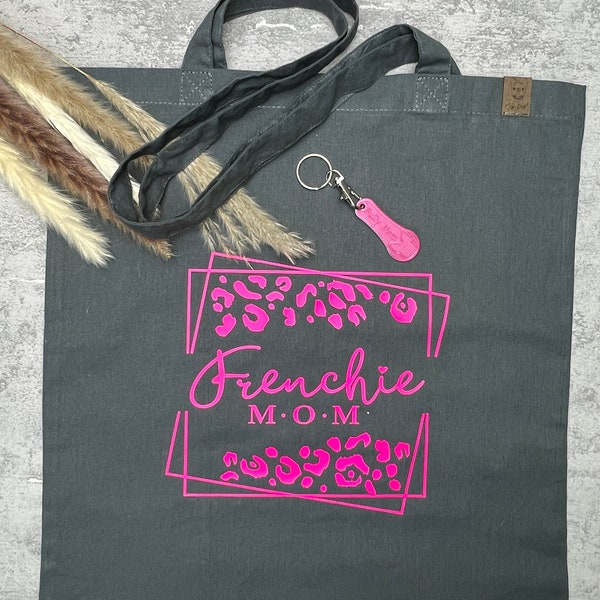 Shopping Bag Frenchie Mom I Einkaufswagenchip Bully Mom I Einkaufstaschen Geschenk I Stofftasche | Jutebeutel I Französische Bulldog Mom