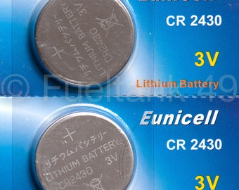 5 x CR2430 3v Battery Lithium Coin Cell Button Batteries 1 Card Of 5 Batteries