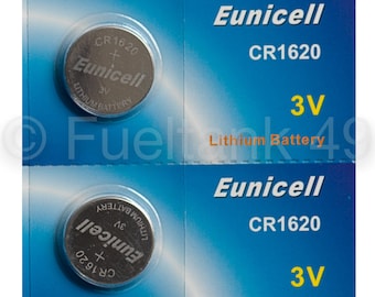 5 x CR1620 - DL1620 - ECR1620 - BR1620 - 3V Lithium Button Eunicell Battery