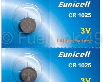 5 x CR1025 Lithium 3V Battery Cell Coin Button Batteries Watch Calculator 1 Card Of 5 Batteries