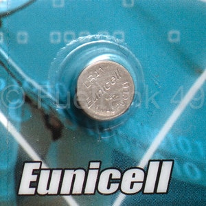 10 x AG3, G3A, LR736, LR41, L736, GP192, V36A Eunicell 1.5v Coin Button Batteries 1 Card Of 10 Batteries image 2