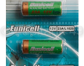 5 x 23A Batteries MN21 L1028 LRV08 E23 A23 Camera Doorbell Alkaline Eunicell 1 Card Of 5 Batteries