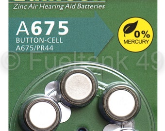 A675-PR44-675-A312- 1.45V Hearing Aid Batteries Batteries Pack Of 6 Batteries