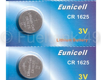5 x CR1625 Battery DL1625 BR1625 KL1625 3V Lithium Button/Coin Eunicell Battery 1 Card Of 5 Batteries