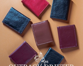 Australian Handmade Full Grain Kangaroo Leather Vertical Bi-fold Wallet - Sleek & Minimalist