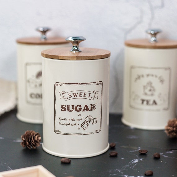 Airtight Stainless Steel Food Storage Canisters With Sealed Bamboo Lids  Perfect for Pantry Organization 