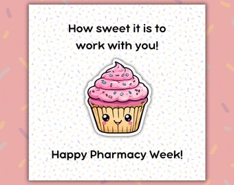 Leuke cupcake-cadeaulabels en -kaartjes voor de Apotheekweek (digitale download)