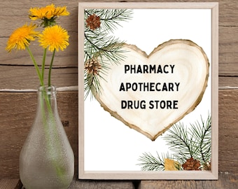 Aquarelkunst herfstapotheek: apothekersdecor (pdf-download)