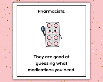 Funny Pharmacist Appreciation Gift Tags: Printable Cards (Digital Download)