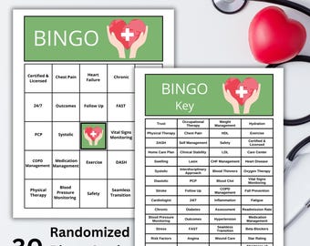 Home Health Bingo Game: 30 Randomized Sheets (PDF Download)