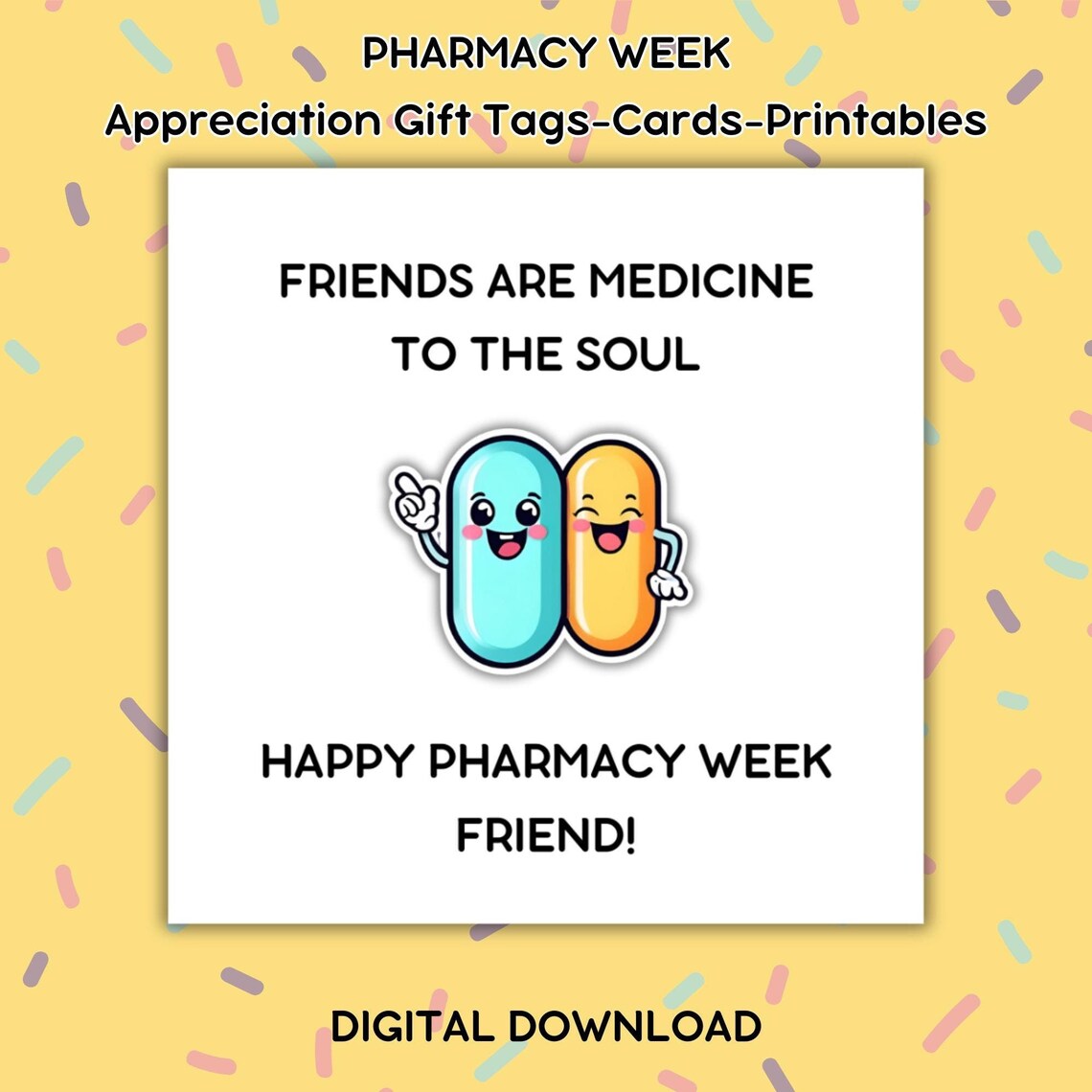 Pharmacy Week Gift Tags: Employee Appreciation Printables (digital ...