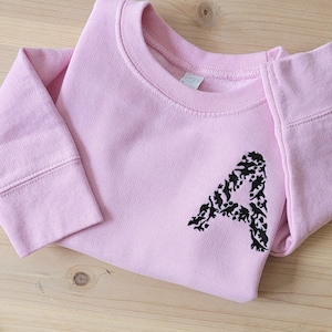 Custom Embroidered Toddler Sweatshirt-Toddler Neutral Sweaters-Embroidery name-Personalized Kid Sweater-Dinosaur Embroidery-Monogram Sweater