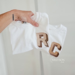Unisex Comfort Colors Youth T Shirt-Shadow Block Monogram T shirt-Personalized name t shirt for kids-Custom-Embroidered Shirt-Back to School