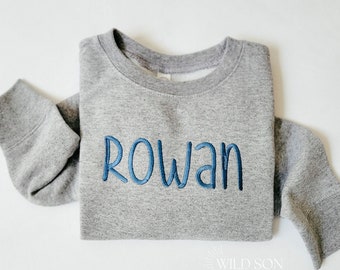 Custom Embroidered Toddler Sweatshirt-Toddler Neutral Sweaters-Embroidery name-Personalized Kid Sweater-Custom Toddler-Monogram Sweater