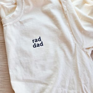 Rad Dad Established Embroidered Comfort Colors T-Shirt-Fathers Day Shirt-Dad Shirt-Fathers Day Gift-Garment Dyed T Shirt-Gift for him