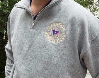 Custom Business Logo Sweatshirt-Quarter-zip Sweatshirt-Custom Embroidered Sweater- Embroidered Business logo