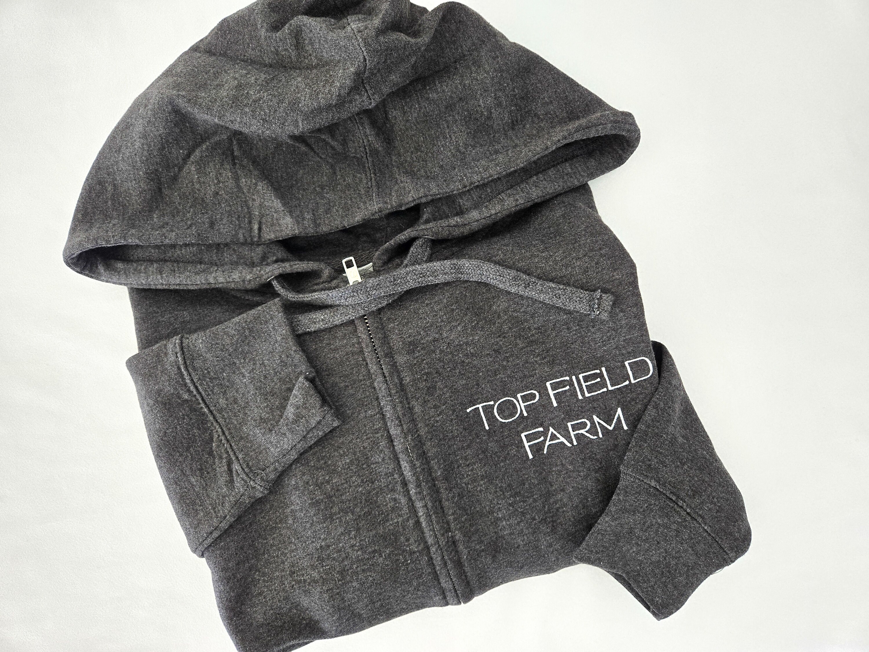Full-zip Custom Embroidered Logo Hooded Sweatshirt Full-zip Custom Embroidered Logo Hooded Sweatshirt