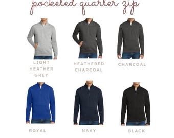Custom Quarter Zip Sweatshirt-Pocketed Quarter Zip-Custom Embroidered-Personalized-Nursing Graduation-Nurse-RN-Gift for her