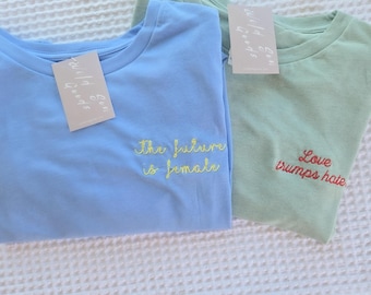 Custom Embroidered Bella Canvas TShirt-Womans Heather Tshirt-Custom Shirt-Personalized Tee-Cute Summer T shirt