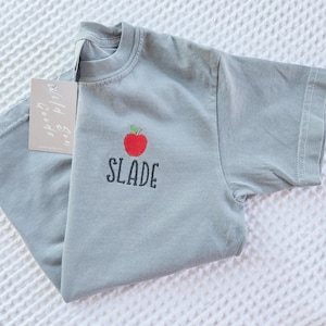 Unisex Comfort Colors Youth T Shirt-Personalized name t shirt for kids-Back to School shirt-Custom-Embroidered Shirt-Back to School
