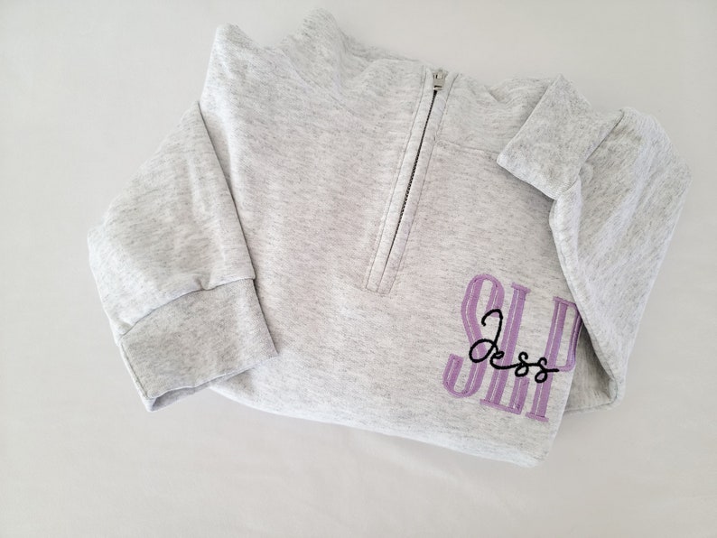 Nurse Custom Quarter Zip Sweatshirt-Jerzees Nublend Quarter Zip-Custom Embroidered-Personalized-Nursing Graduation-Nurse-RN-Gift for her image 8