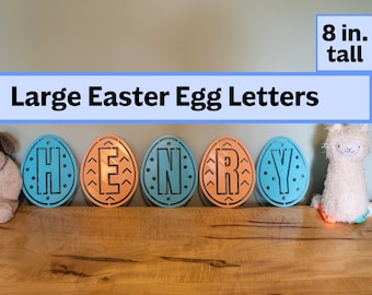 Large Easter Egg Letters, Kids Easter Decor, Custom Easter Decor, Custom Kids Name, Easter Basket Filler, Baby Easter Ideas, Easter Wall Art
