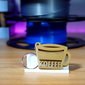 Coffee Keychain - 3d Printed Coffee Keychain - Coffee Cup Keychain - 3d Printed keychain - 3d Printed Coffee Cup - The Original