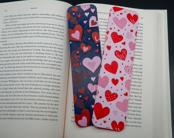 Valentines Day Bookmarks Combo Pack, Pink Hearts Bookmark, 3d Heart Bookmark, Valentines Day Gift, 3d Printed Bookmarks, Love Bookmarks