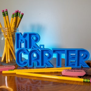 Personalized Teacher Name Plate - Teacher Name Sign - Teacher Gift - English Teacher Gift - Personalized Teacher Desk Name Plate