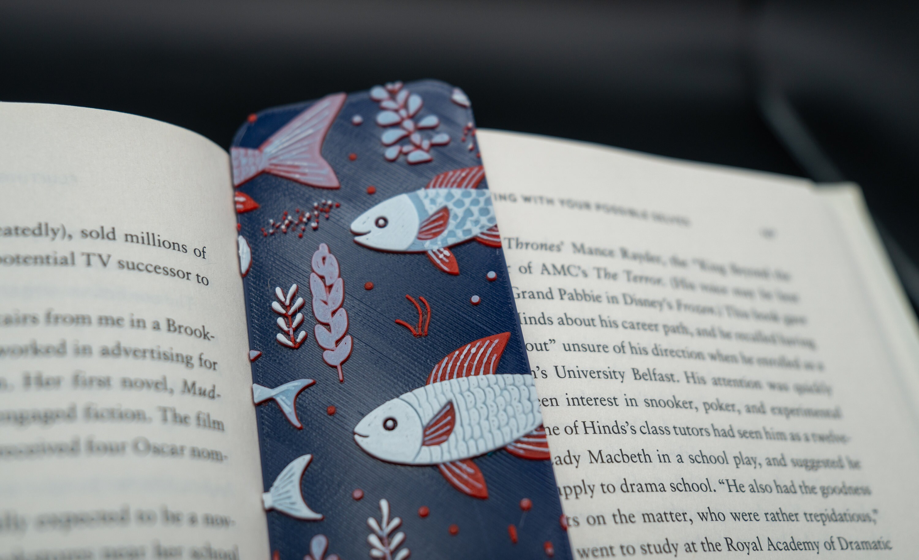 Fish Bookmark Pattern Fish Bookmark, Nature Themed Bookmark, Cute Fish Bookmark, Fisherman ...