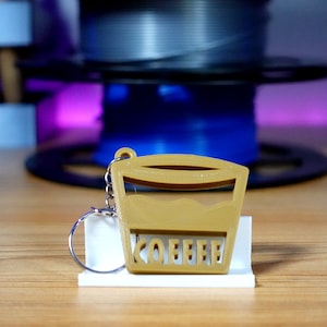 Coffee Keychain - 3d Printed Coffee Keychain - Coffee Cup Keychain - 3d Printed keychain - 3d Printed Coffee Cup - The Opener