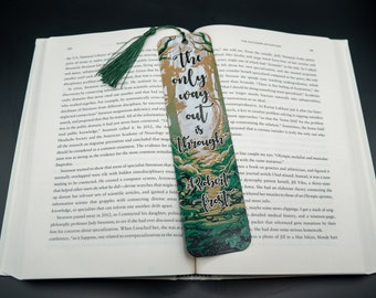 Robert Frost Bookmark, Quote Bookmark, Motivational Bookmark, Bookish Gift, 3d Printed Bookmark, Large Textured Bookmark, Forest Bookmark