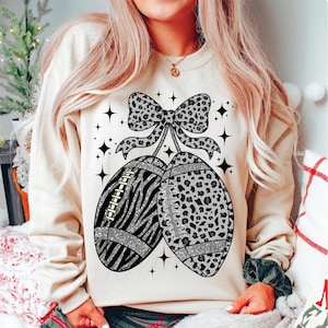 Football Checkered Coquette Game Day shirt PNG, Retro Leopard Game Day Glitter Coquette Bow Football design Trendy Football Retro ORIGINAL