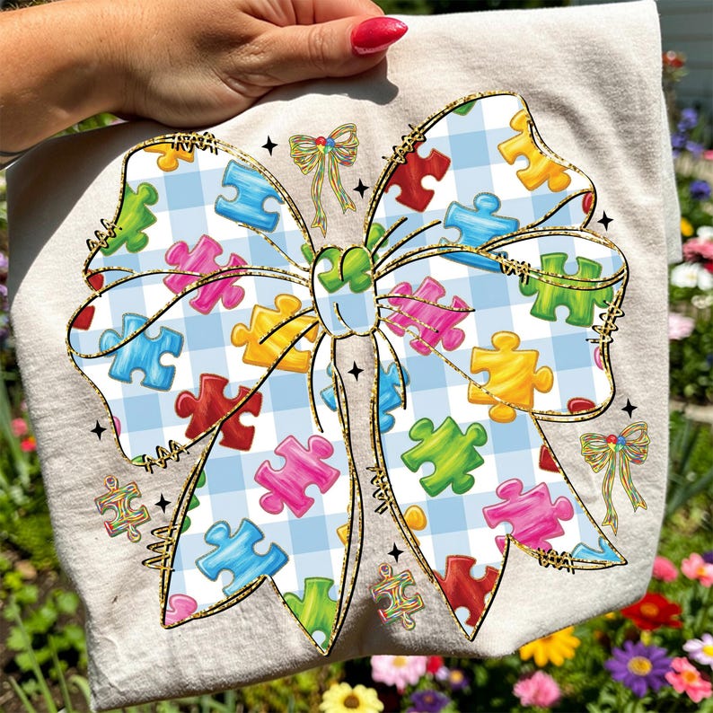 Autism Awareness Png, Coquette Bow Autism Png, Autism Mama Png, Puzzle ...