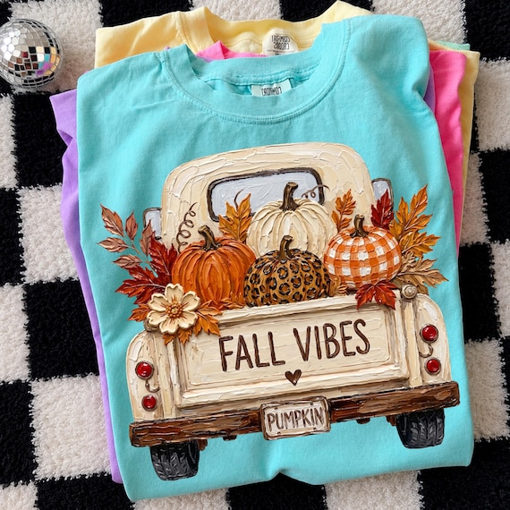 Fall Vibes PNG, Pumpkin Season Png, Checkerboard Png, Sublimation Design, Retro Fall Sublimation, Pumpkin Png, Thanksgiving Shirt Png