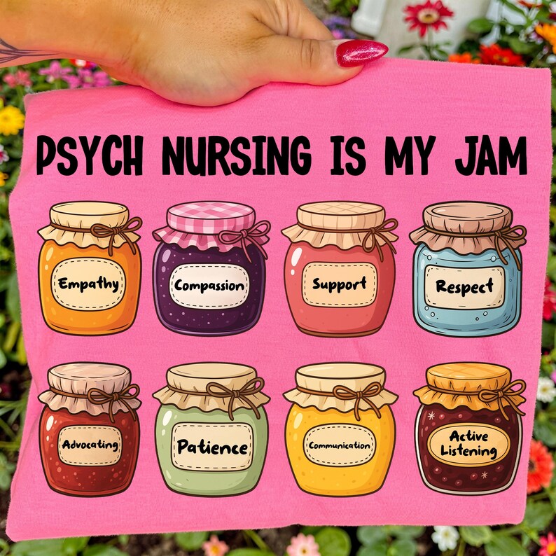 Psych Nursing is My Jam PNG, Mental Health Sublimation, Preppy ...
