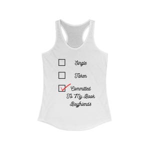 Book Boyfriends Tank Top - dos nageur idéal pour femme, chemise sans manches inspirée de la lecture, cadeau pour les amateurs de lecture, vêtement rat de bibliothèque, graphisme littéraire