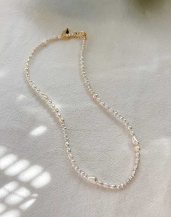Nature Freshwater Irregular Pearl Necklace, Elegant Style, Minimalist, French Vintage Style, Daily Necklace
