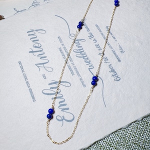 Lapis Lazuli Necklace, Choker Necklace, Minimalist Necklace, Dainty Style, Gift