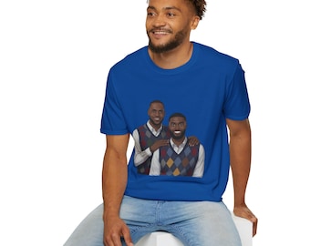 LeBron James x Jaylen Brown Step Brothers Unisex Softstyle T-Shirt 76ers Sixers