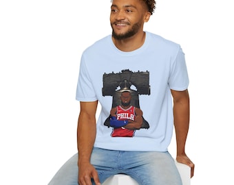 LeBron James Liberty Bell Unisex Softstyle T-Shirt 76ers Philly