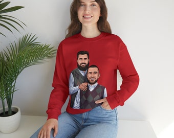 Travis & Jason Kelce Brothers Step Brothers Crewneck Sweatshirt Taylor Swift