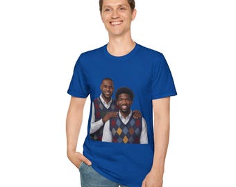 Lebron James x Joel Embiid Step Brothers Unisex Softstyle T-Shirt Sixers